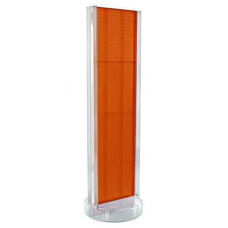 AZAR DISPLAYS Two Sided- Orange Pegboard Floor Display w/C-Channel 700788-ORG